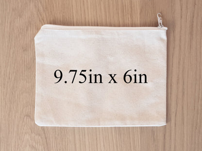 Custom Name Makeup Bag, Personalized Canvas Cosmetic Bag, Gifts For Bride, Bridesmaids, Makeup Pouch,Bachelorette Gifts Bag, 50-CC
